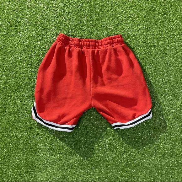 BoohooMan Streetwear Drawstring Red Cotton Shorts - Picture 8 of 9